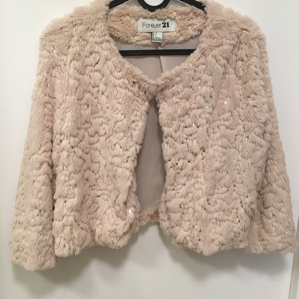 Forever 21 Faux Fur Shrug